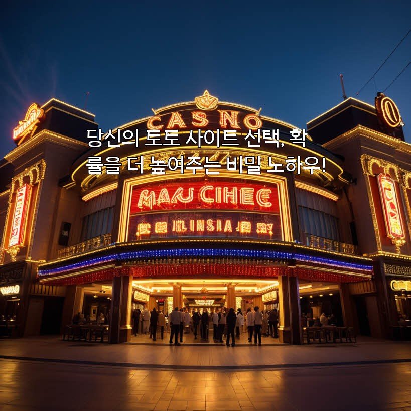 당신의 토토 사이트 선택, 확률을 더 높여주는 비밀 노하우!